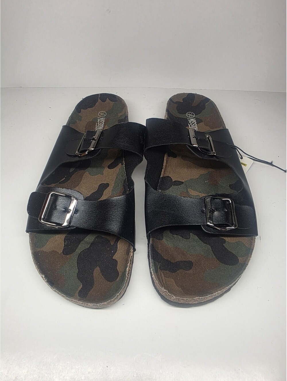 Mission Ridge New Camo Black Double Strap Sandals Size Mens 10/11